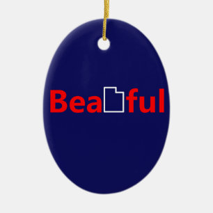 Beautiful Utah Ceramic Ornament