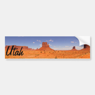 Beautiful Utah rock formation painted desert Bumper Sticker
