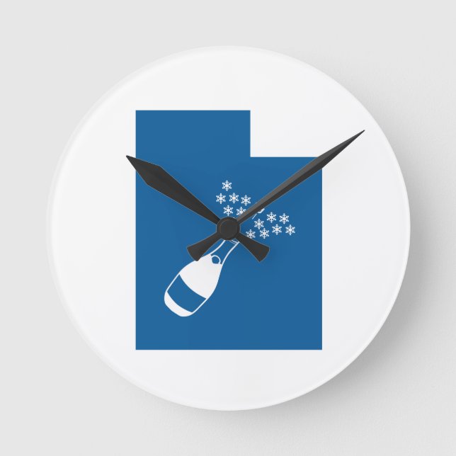 Beautiful Utah Round Clock (Front)