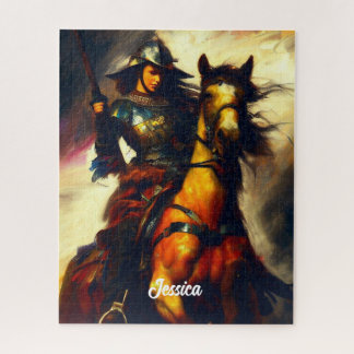 Beautiful Valkyrie on Horseback Jigsaw Puzzle
