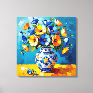 Beautiful Vase of Flowers Canvas Print