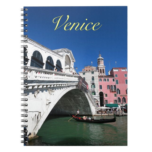Beautiful Venice, Rialto Bridge Notebook (Front)