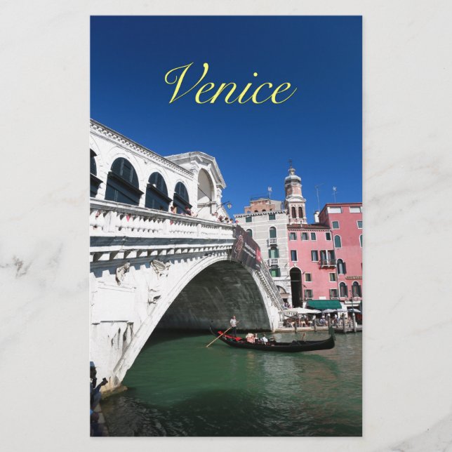 Beautiful Venice, Rialto Bridge Stationery (Front)