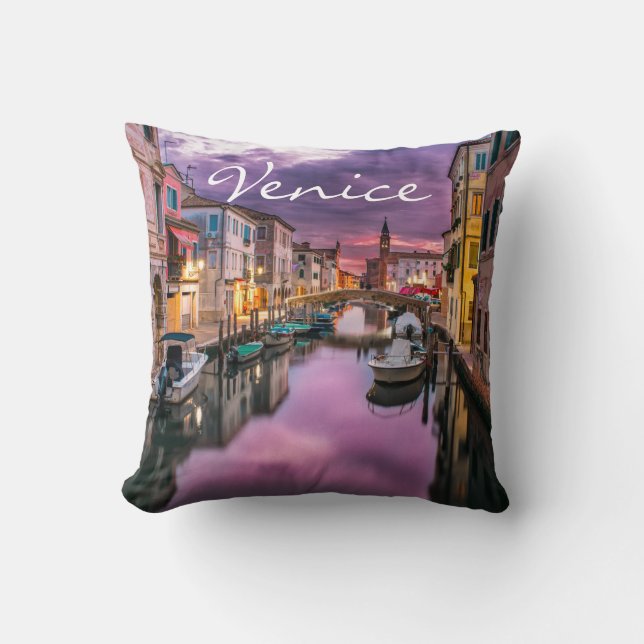Beautiful Venice Throw Pillow (Front)