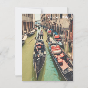 Beautiful Venice with Gondola Scene Postcard