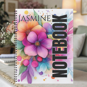 Beautiful Vibrant Floral Explosion Notebook