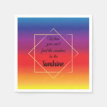 beautiful vibrant sunset with gold border quote