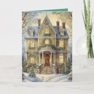 Beautiful Victorian Christmas Holiday Card