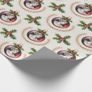 Beautiful Victorian Christmas Ornaments Wrapping Paper
