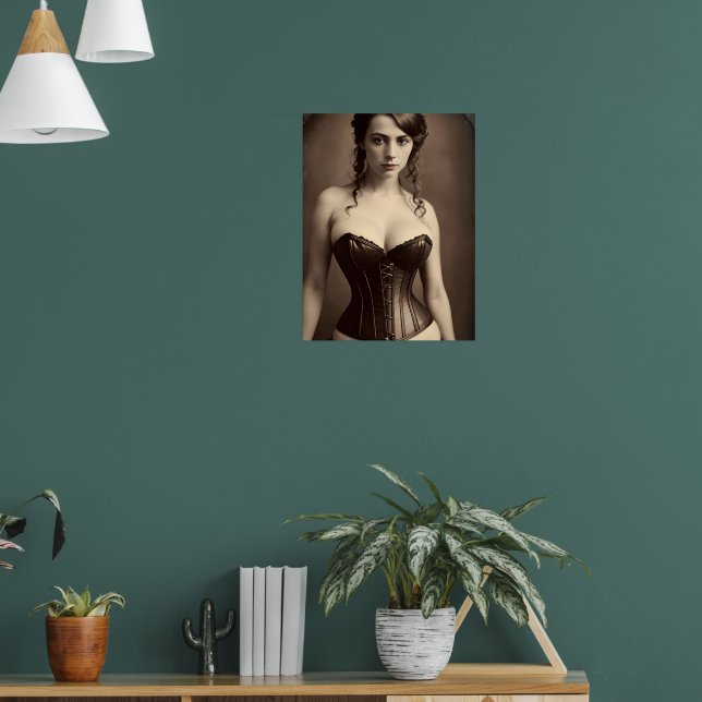Beautiful Victorian Corset Woman Poster (Living Room 1)