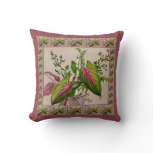 Beautiful Victorian Floral Art Pillow