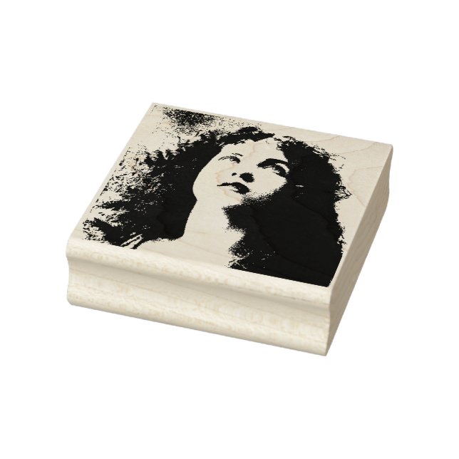 Beautiful Victorian Girl Women Face, Rubber Stamp  (Stamp)