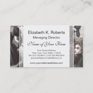 Beautiful Victorian Women in Long Vintage Dresses Business Card