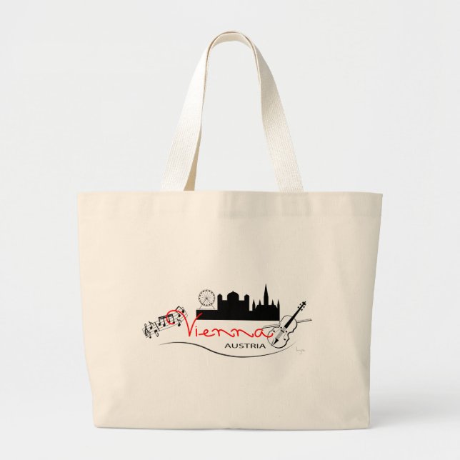 Beautiful Vienna, Austria Large Tote Bag (Front)