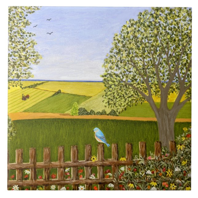 Beautiful View Large Ceramic Tile (Front)