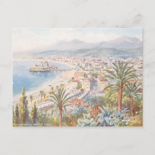 Beautiful View of Nice France Postcard (Front)