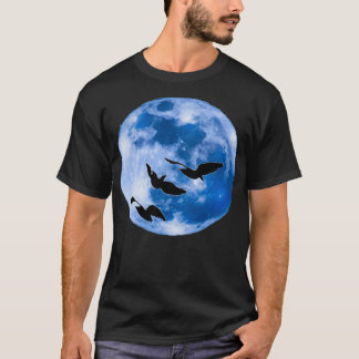 Beautiful view of the moon and birds T-Shirt
