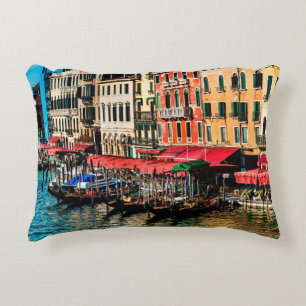 Beautiful view of water street and old buildings i accent pillow