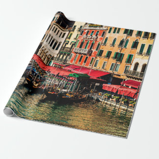 Beautiful view of water street and old buildings i wrapping paper