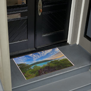 Beautiful View Scenic Tropical Seychelles Island Doormat