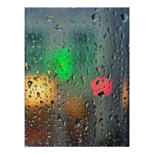 Beautiful view through rain poster