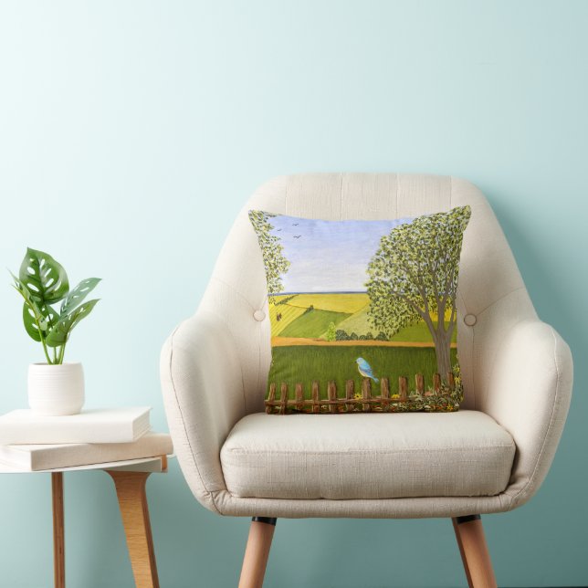 Beautiful View Throw Pillow (Chair)