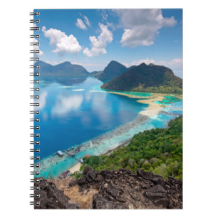 Beautiful View   Top of Bohey Dulang Island Notebook