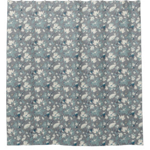 Beautiful Vines Cream Blue Grey Floral Print
