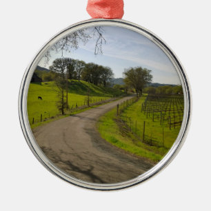 Beautiful Vineyard in Napa Valley California Metal Ornament