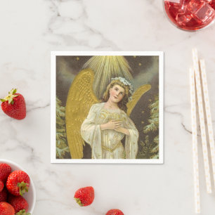 Beautiful Vintage Angel paper napkin