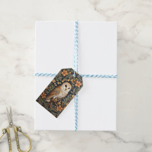 Beautiful Vintage Barn Owl William Morris Inspired Gift Tags