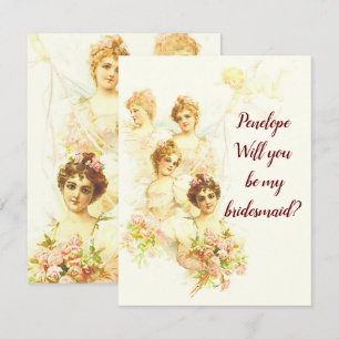 Beautiful Vintage Blushing Bridesmaid Proposal
