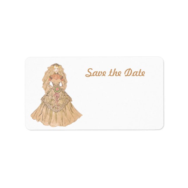 Beautiful Vintage Bride Label (Front)