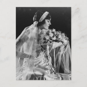 Beautiful Vintage Bride Postcard