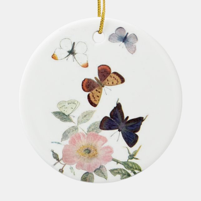 Beautiful Vintage Butterfly Ornament (Front)