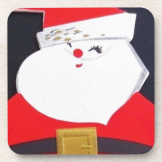 Beautiful Vintage Christmas Santa Coaster