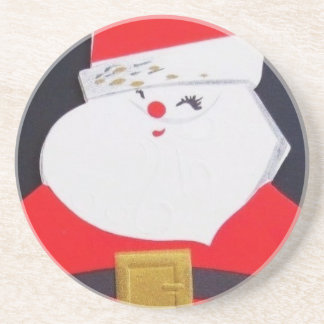 Beautiful Vintage Christmas Santa Coaster