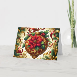 Beautiful Vintage Christmas Tree Ornament Holiday Card