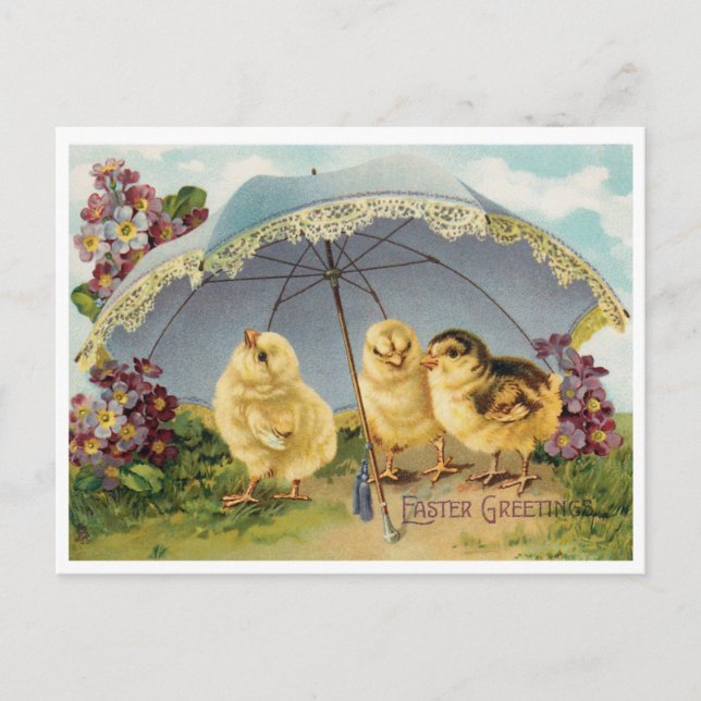 Beautiful Vintage Easter Postcard (Front)