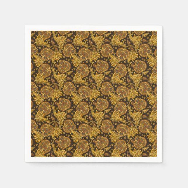 Beautiful vintage ethnic elegant flower pattern napkin (Front)