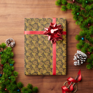 Beautiful vintage ethnic elegant flower pattern wrapping paper