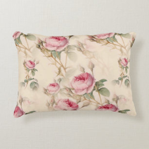 Beautiful Vintage Floral Accent Pillow