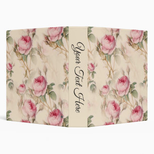 Beautiful Vintage Floral Binder