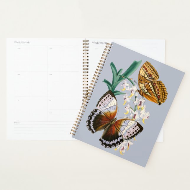 Beautiful Vintage Floral Butterfly Illustration Planner (Display)