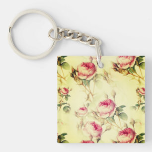 Beautiful Vintage Floral Keychain