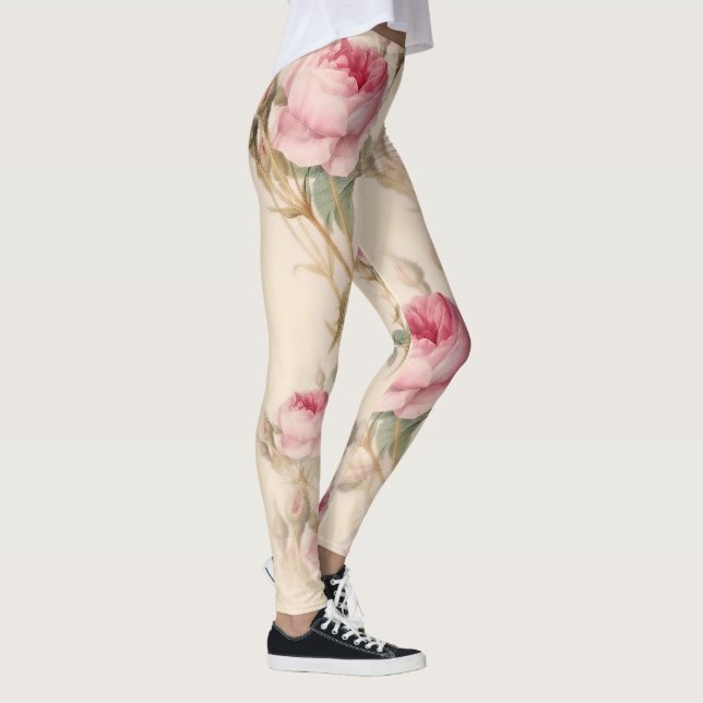 Beautiful Vintage Floral Leggings (Right)