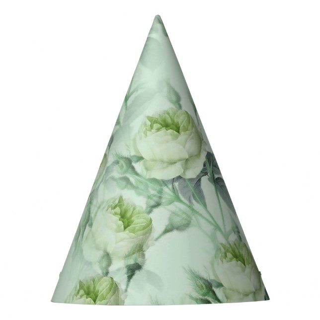 Beautiful Vintage Floral Party Hat (Front)
