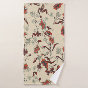 Beautiful vintage Floral pattern in the many kind  Bath Towel