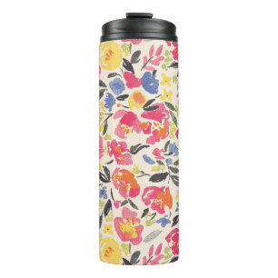 Beautiful vintage Floral pattern in the many kind Thermal Tumbler