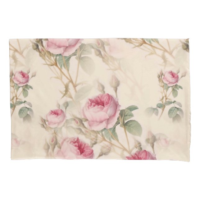 Beautiful Vintage Floral Pillowcase (Front)